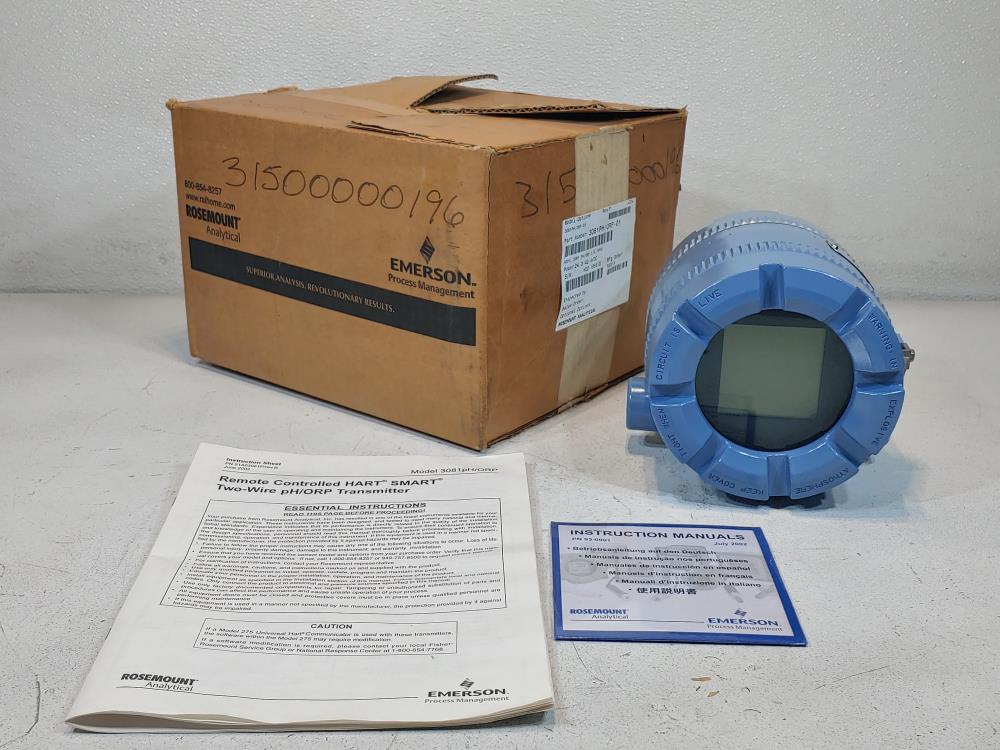 Rosemount Analytical 3081 PH/ORP Two Wire Conductivity Transmitter 