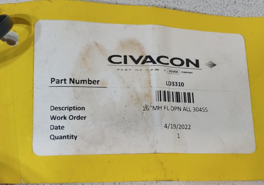 Civacon 16” Non-Pressure Manhole Covers LD3310