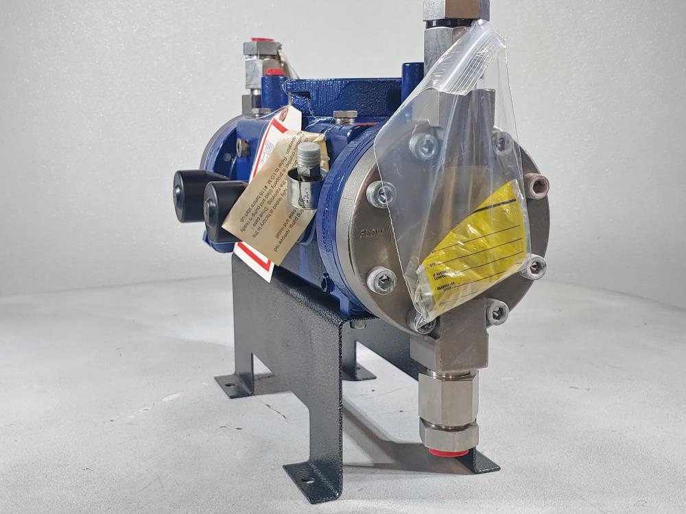 Milton Roy Durameter EV1 Duplex Metering Pump #E2-16115-68A91 w/ 3/4 HP Motor