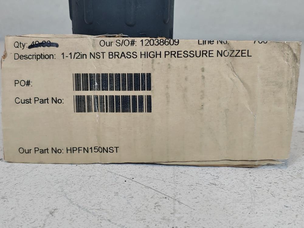 Dixon Valve 1-1/2" NST Brass High Pressure Fog Nozzle HPFN150NST