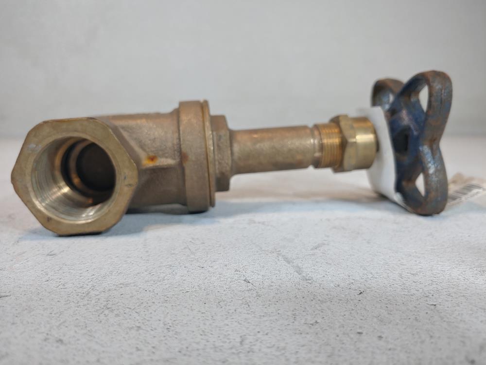 NIBCO 1-1/2" Pipe, Class 125, Threaded Bronze Solid Wedge Rising Stem