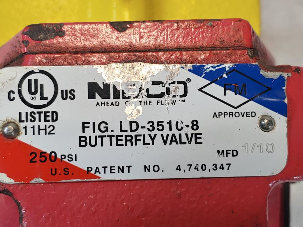 Nibco 3" 250# Lug Butterfly Valve w/ Gear Operator LD-3510-8