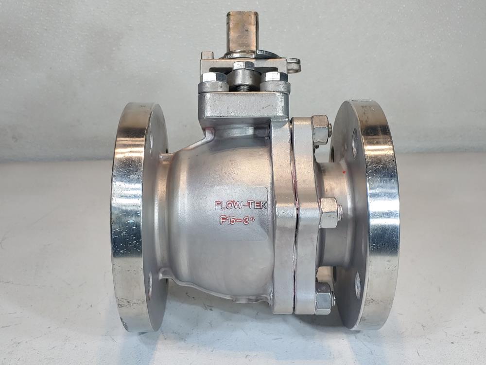 FLOW-TEK 3" 150# RF FP 2-Pc.Ball Valve CF8M  (No Handle)