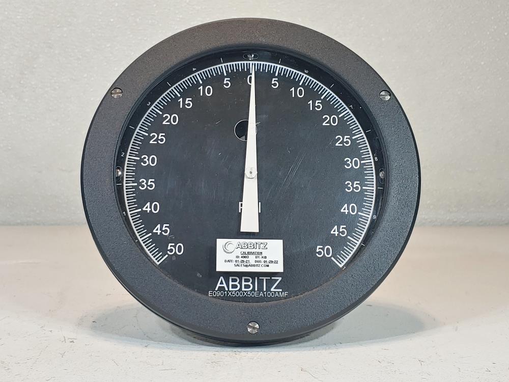 Abbitz 50-0-50 PSI Differential Pressure Indicator/Gauge Model 338C