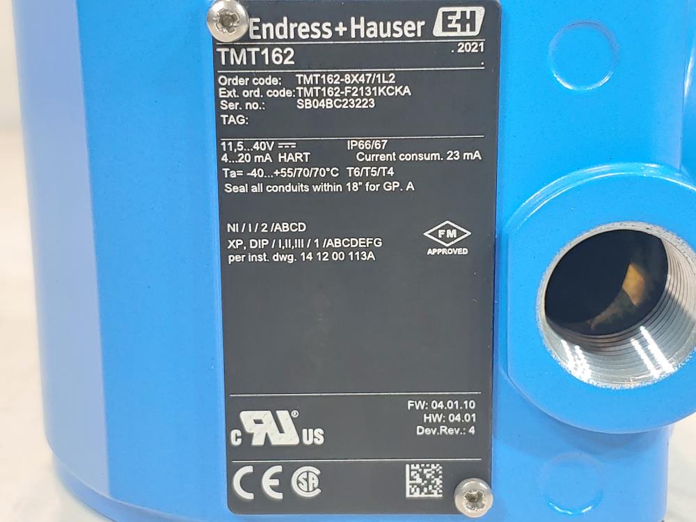 Endress Hauser iTemp TMT162 Smart Temperature Field Transmitter TMT162-8X47/1L2