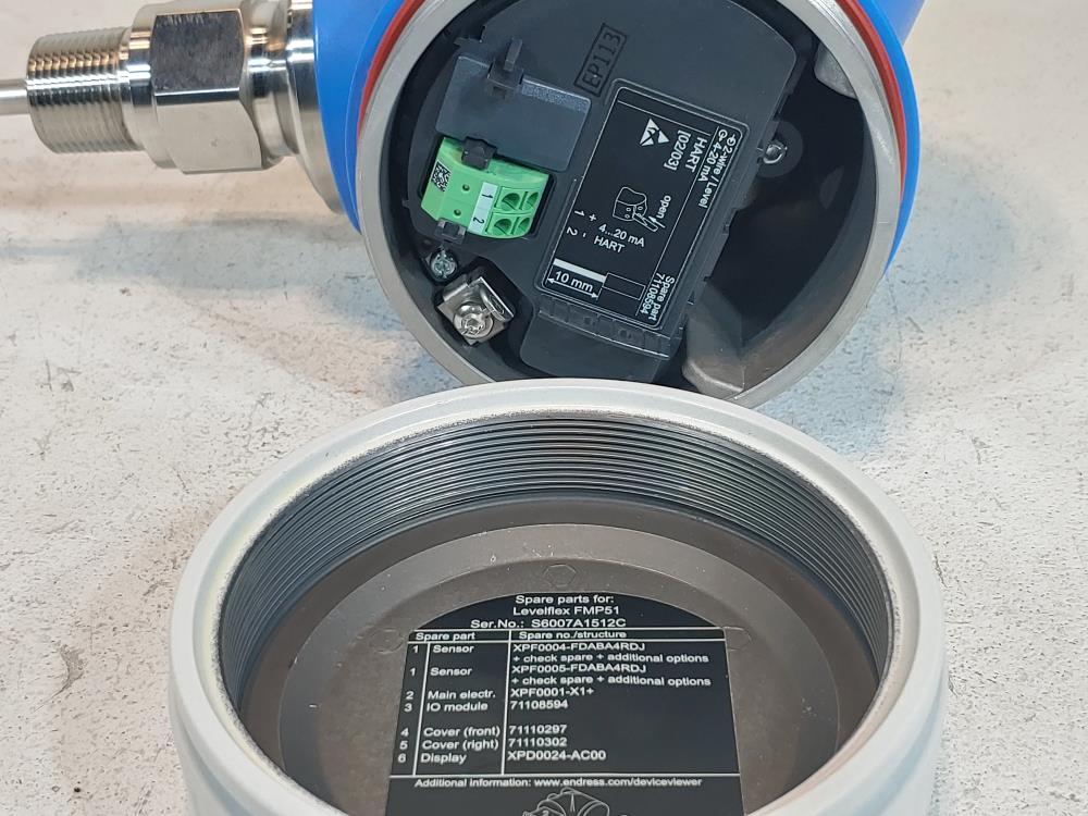 Endress Hauser Levelflex FMP51JJD87/0 Guided Wave Radar Level Transmitter