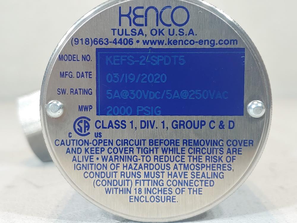 Kenco KEFS Liquid Level Float Switch Type KEFS-2-SPDT5