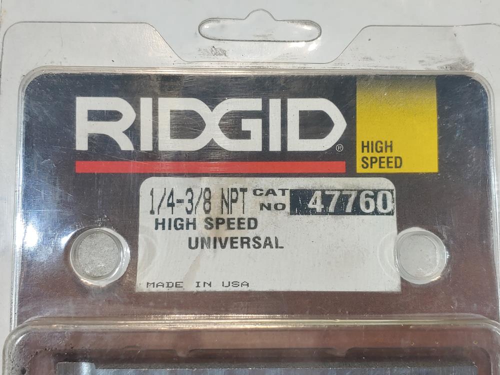 RIDGID 1/4" to 3/8" NPT Pipe Threading Replacement Die Catalog#: 47760