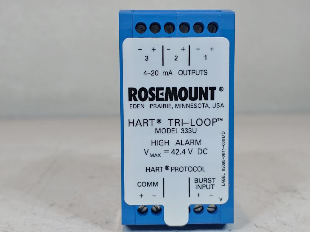 Rosemount 333 HART Tri-Loop Signal Converter Model 333UC2N307