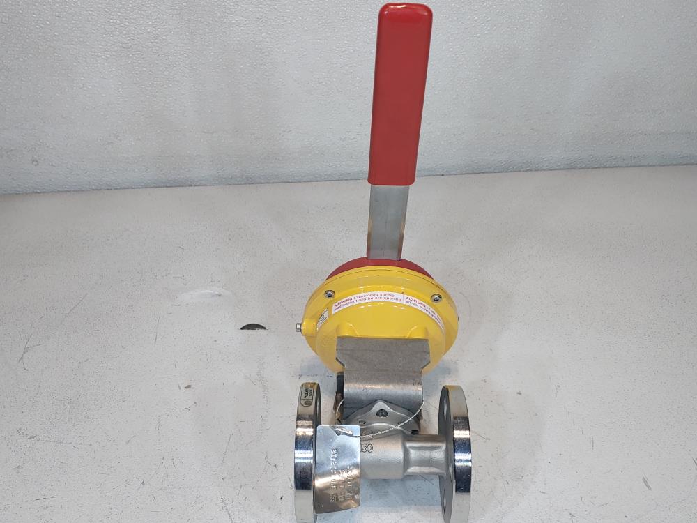 Velan 1/2" 150# Full Port CF8M Actuated Ball Valve w/Kinetrol Manual Fail-Safe