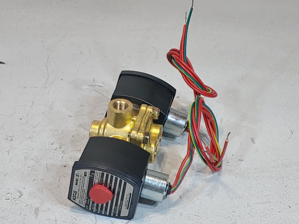 ASCO EF8342G20 / F8017G1 1/4" 4-Way Solenoid Valve, Dual Solenoid