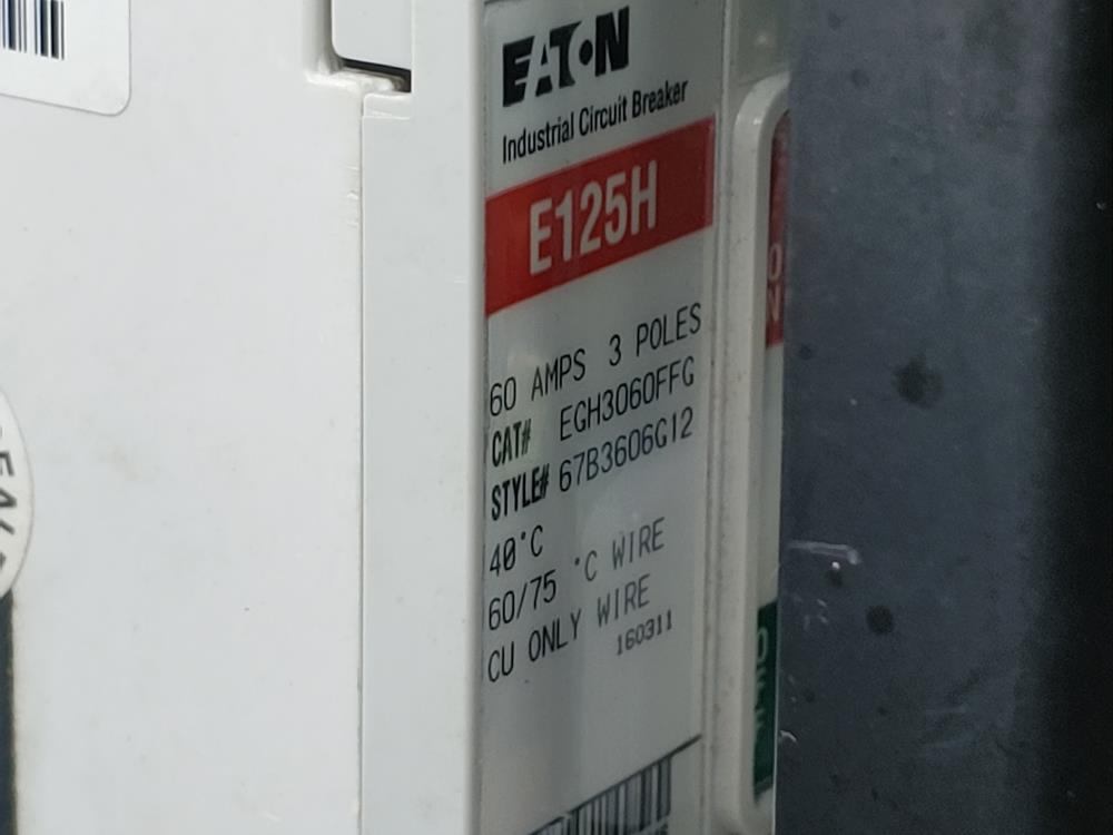 Eaton Cutler-Hammer Motor Control Center w/ E125H Molded Circuit Breaker