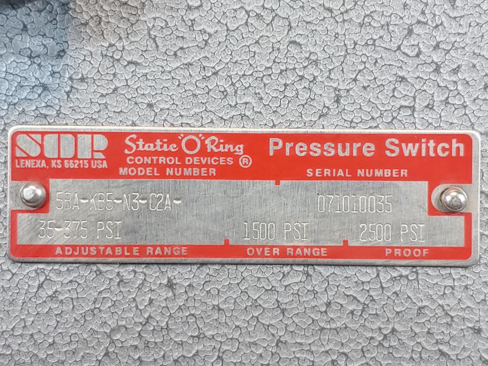Sor Static O-Ring Pressure Switch 5BA-KB5-N3-C2A