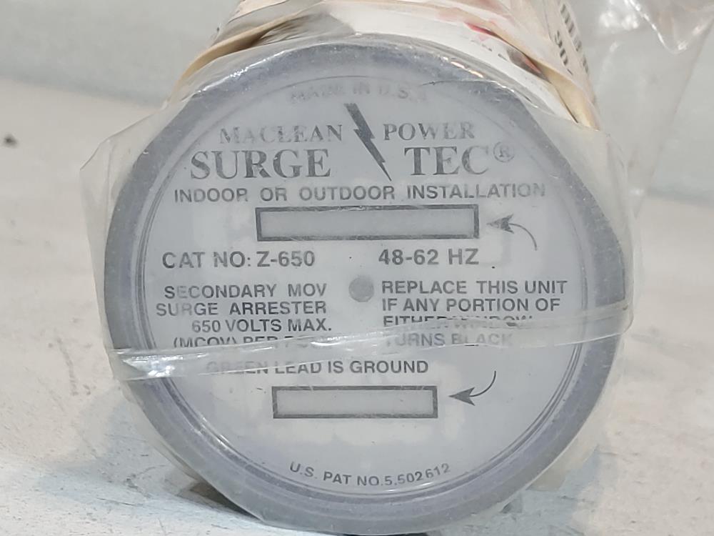 MacLean Power Systems Secondary Surge Tec Arrester Z3--650-AO