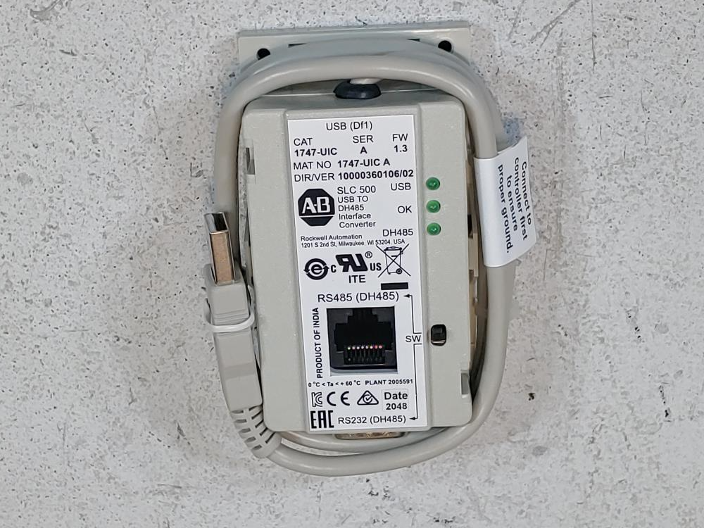 Allen Bradley 1747-UIC, SLC 500 DH-485 Interface Cable Converter