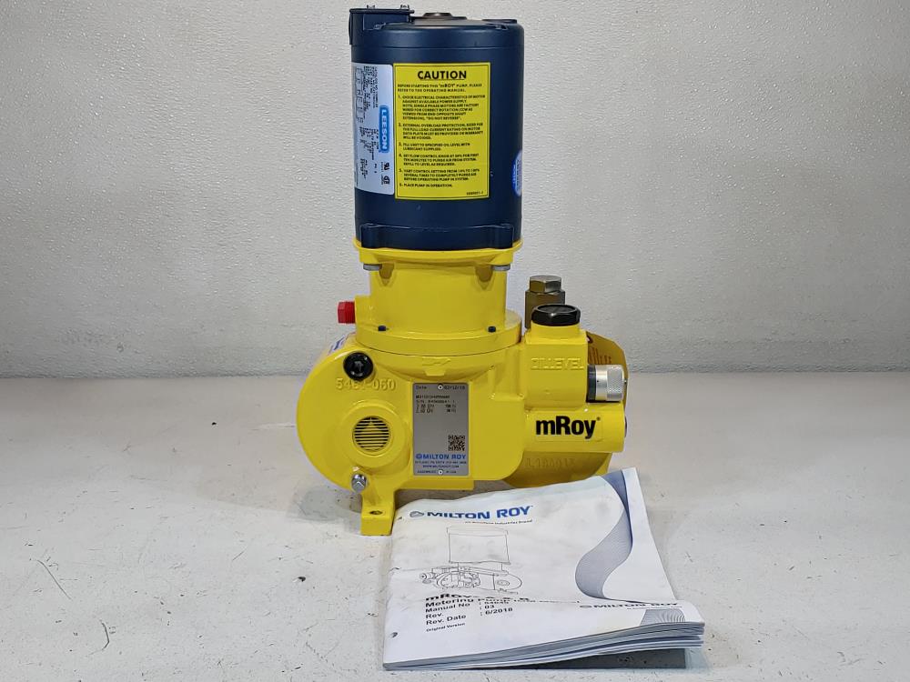 Milton Roy MRA Series Metering Pump w/ Leeson Motor 