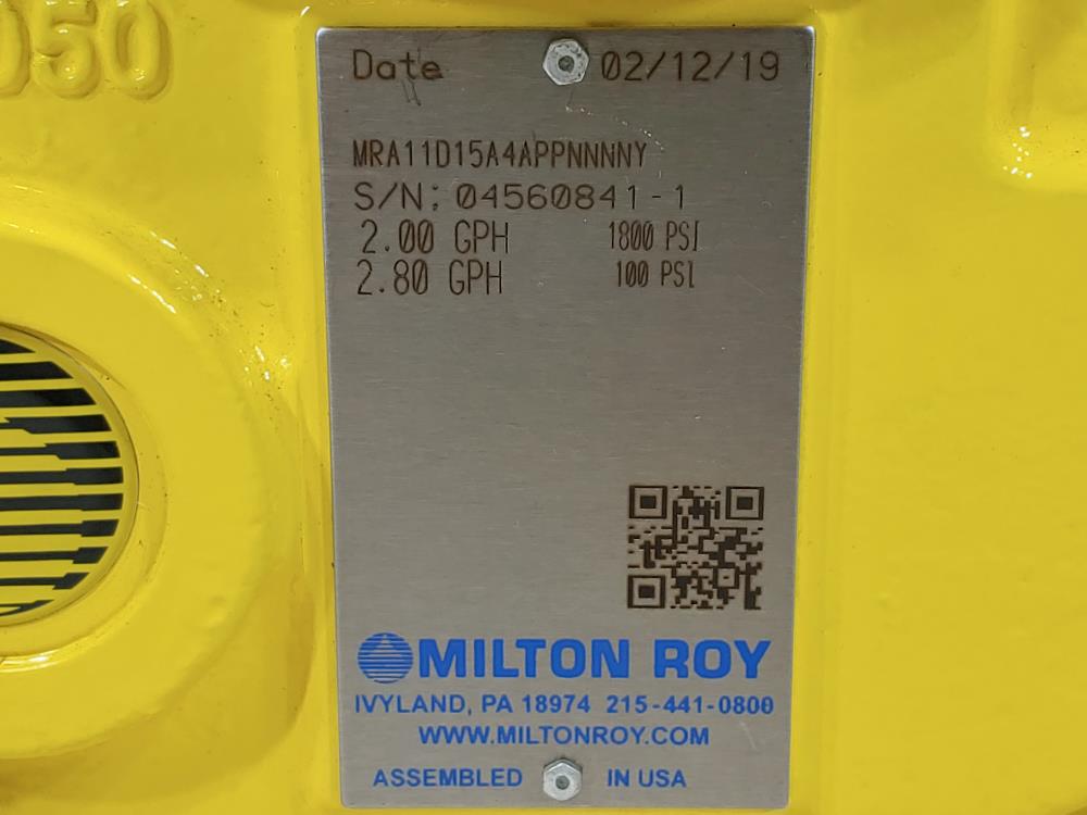 Milton Roy MRA Series Metering Pump w/ Leeson Motor 