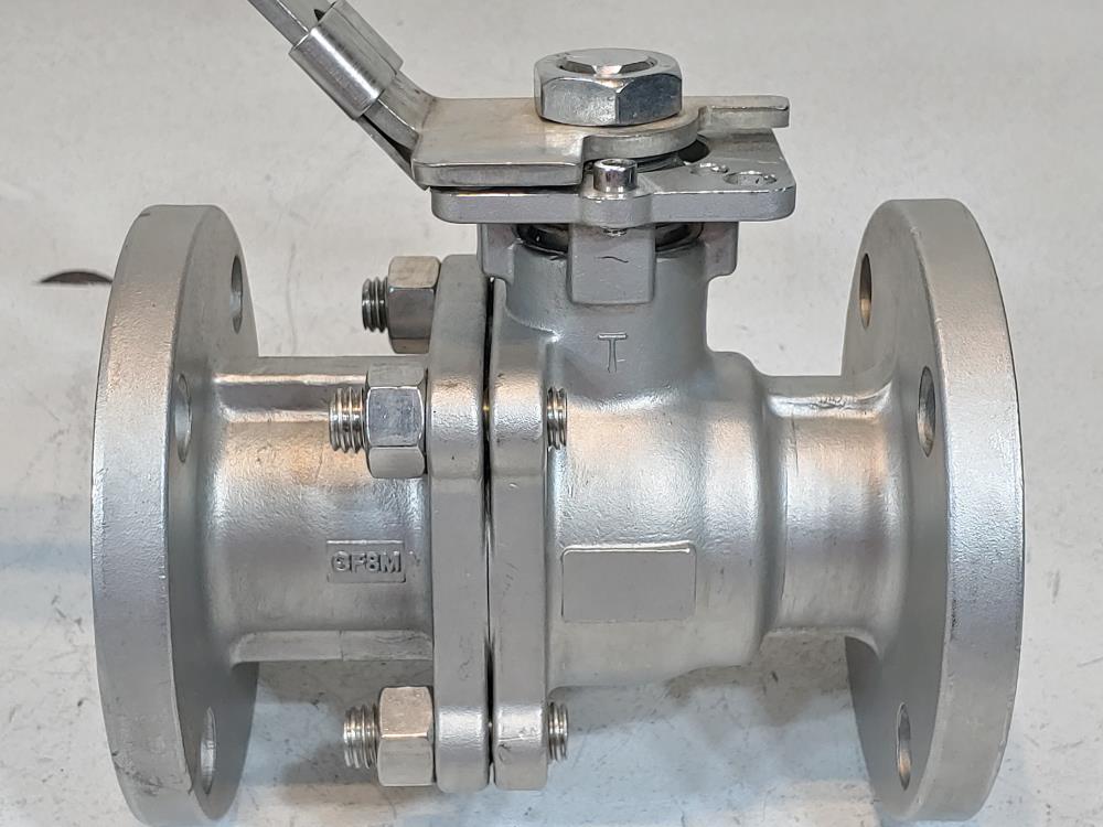 HV Controls CF8M 2 Piece Full Port 1-1/2" Flange Ball Valve