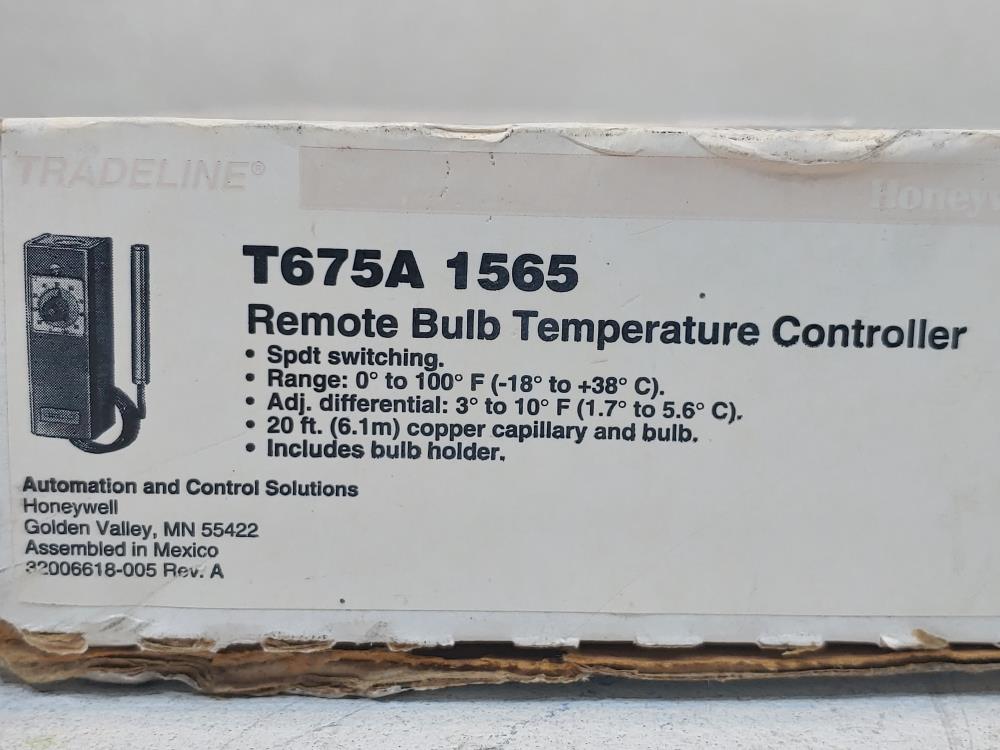 Honeywell Tradeline T675A-1565 Remote Bulb Temperature Controller