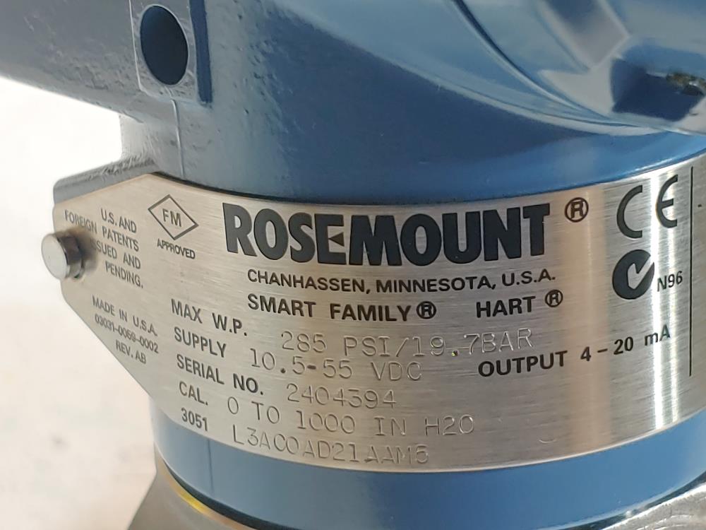 Rosemount 3051 Smart Family Liquid Level Transmitter 3051L3ACOAD21AAM5