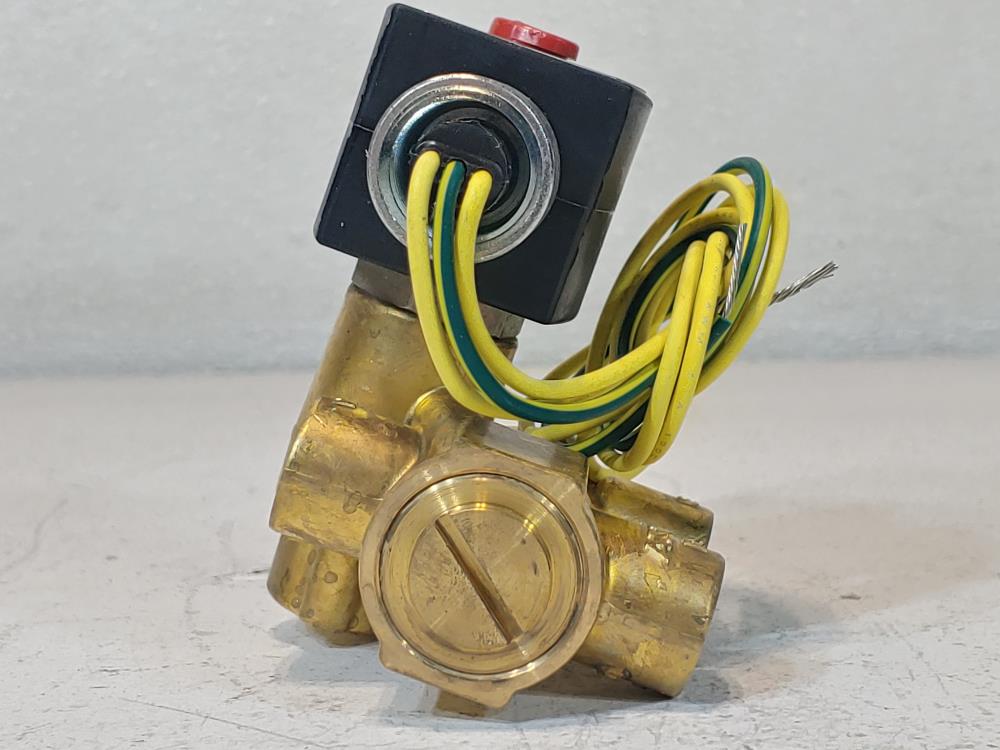 Asco 3-Way Brass 1/4" Solenoid Valve EFHT8016G1 / EFHT8321G003 Quick Exhaust