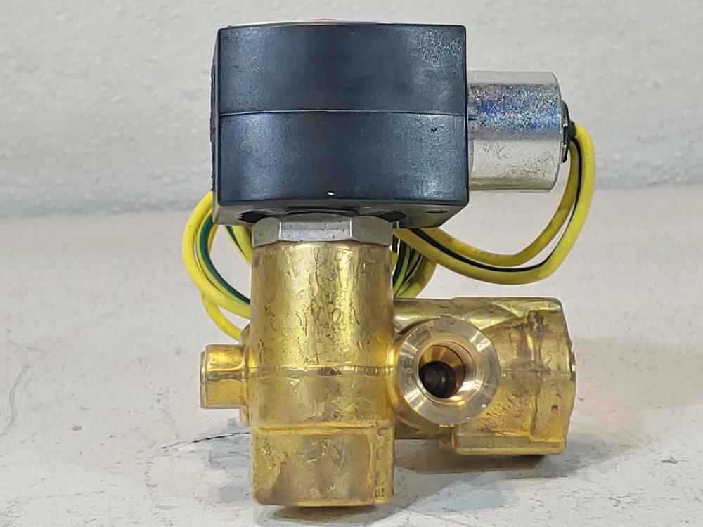 Asco 3-Way Brass 1/4" Solenoid Valve EFHT8016G1 / EFHT8321G003 Quick Exhaust