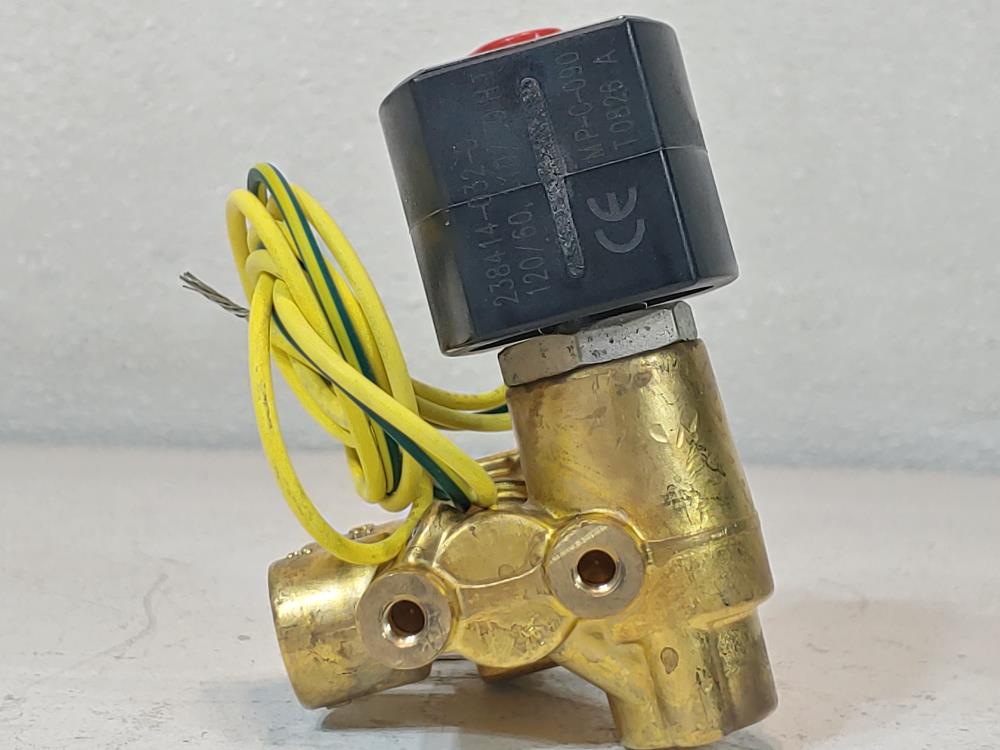 Asco 3-Way Brass 1/4" Solenoid Valve EFHT8016G1 / EFHT8321G003 Quick Exhaust