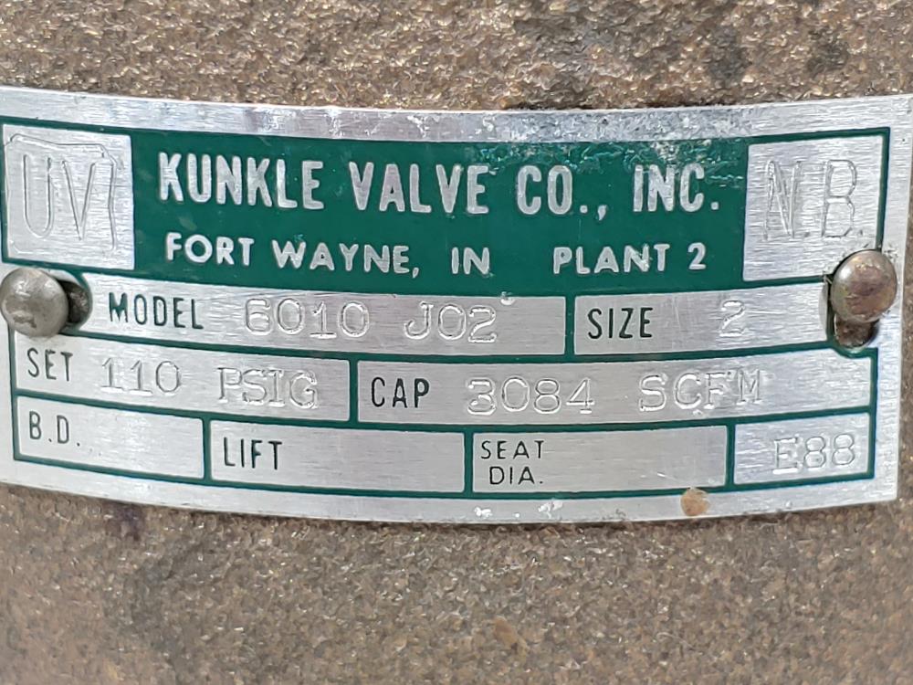 Kunkle 2" MNPT x 2-1/2" FNPT Steam Safety Relief Valve Bronze