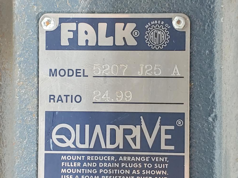 Falk Rexnord Shaft Mounted Parallel Helical Gear Drive 5207 J25 A Ratio: 24.99