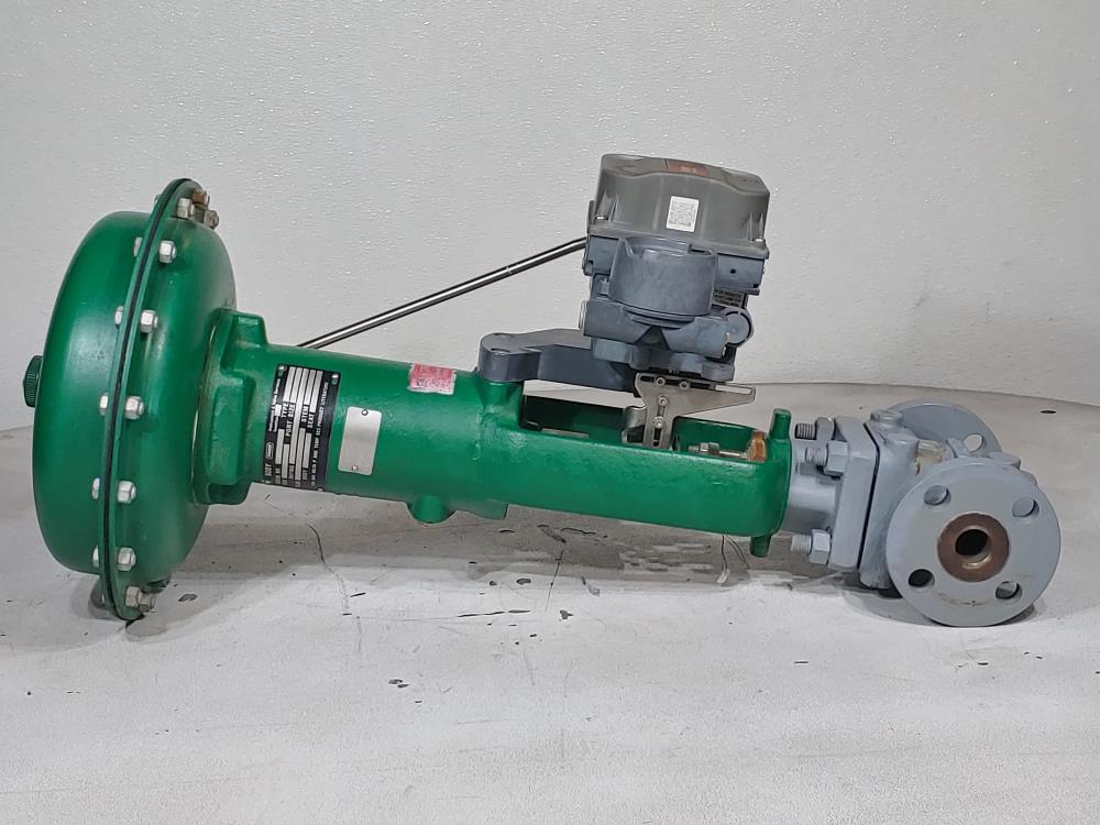 Fisher 3/4" 300# Actuated Control Valve Type 667 w/ Fieldvue Positioner DVC6200