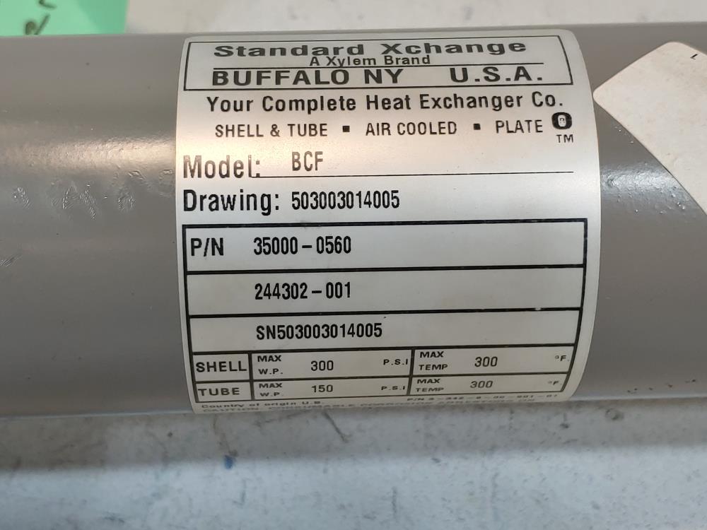 Standard Xchange BCF Shell and Tube Heat Exchanger 503003014005