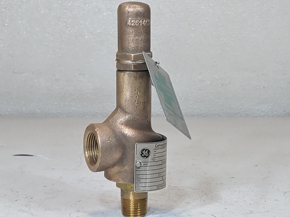 GE Consolidated 1/2" x 3/4" Bronze Relief Valve 2478D-1-31-DA