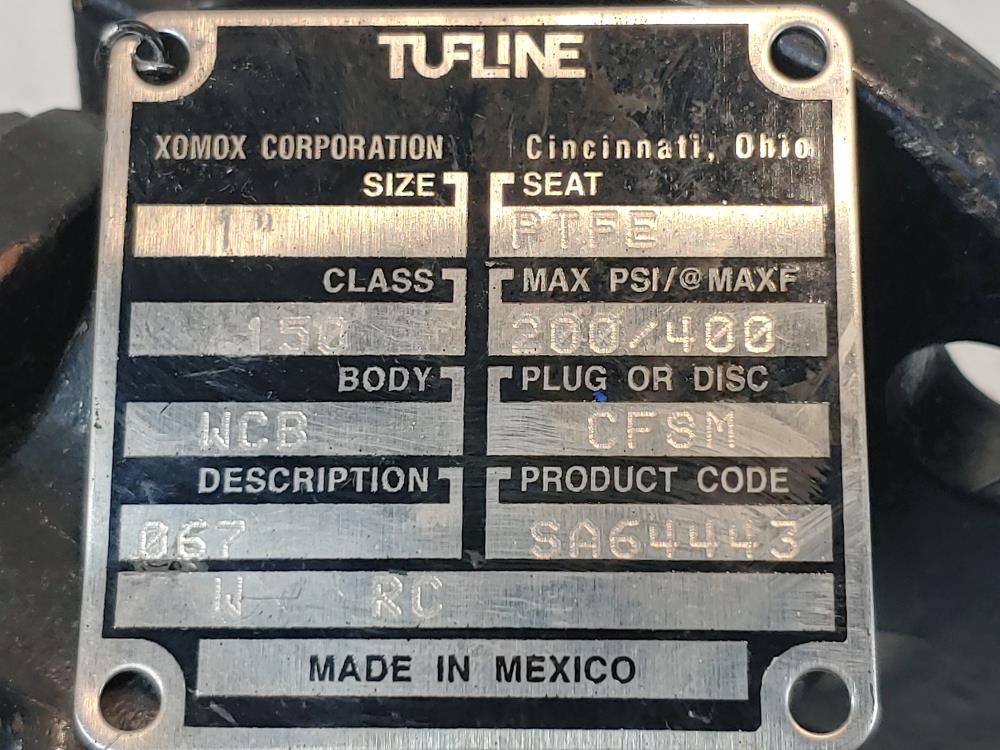 Tufline XOMOX  1” 150# WCB Hand Operated RF Plug Valve 067, SA64443