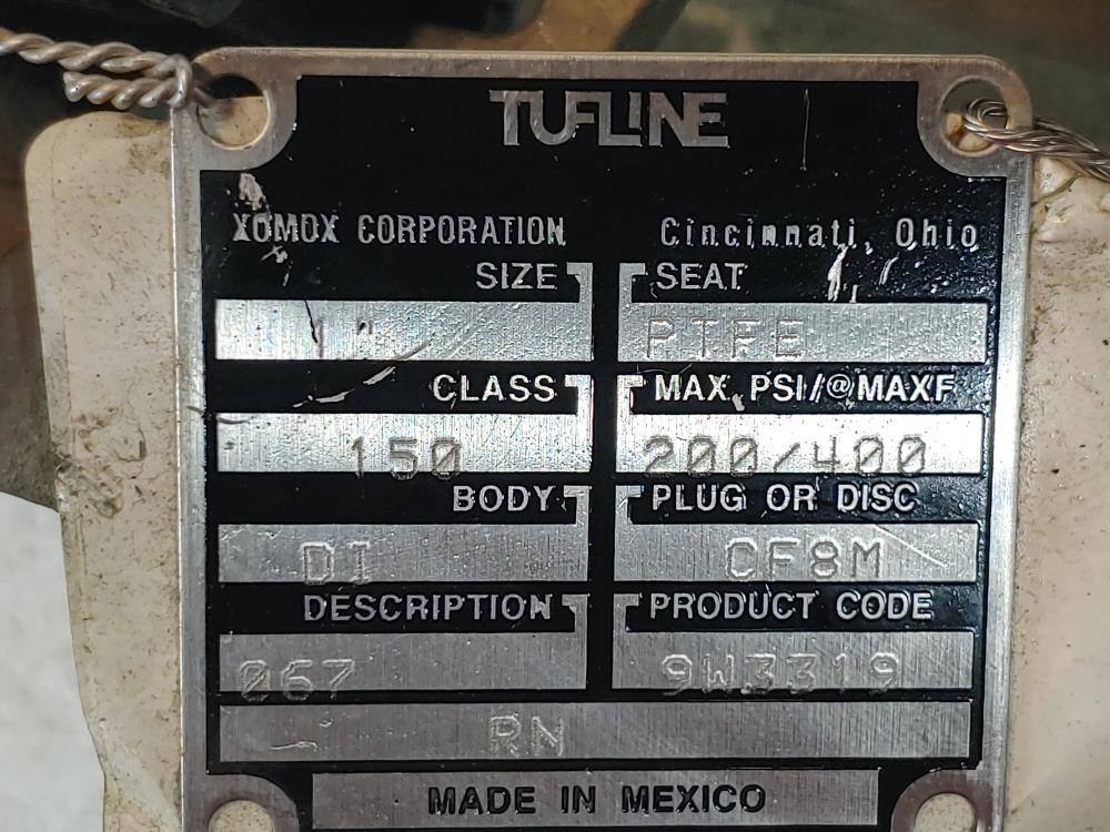 Tufline XOMOX 1” 150# DI/CF8M Plug Valve 9W3319