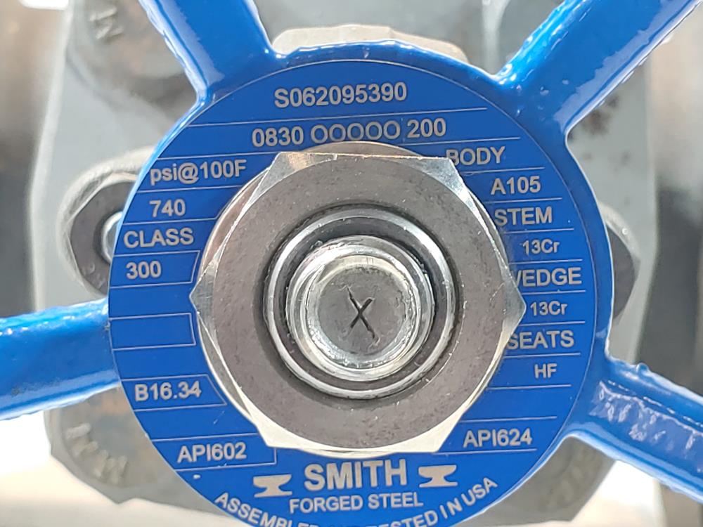 Smith 2" 300# Forged Steel Gate Valve S062095390