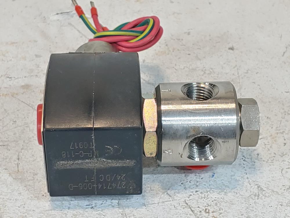 ASCO Red-Hat II 1/4" NPT 3-Way  Solenoid Valve V8003G1 / EV8327G042