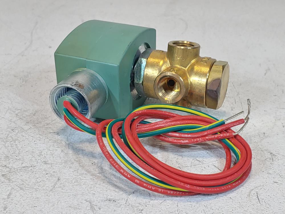 ASCO Red-Hat II 1/4" NPT 3-Way Stainless Solenoid Valve 8320G184