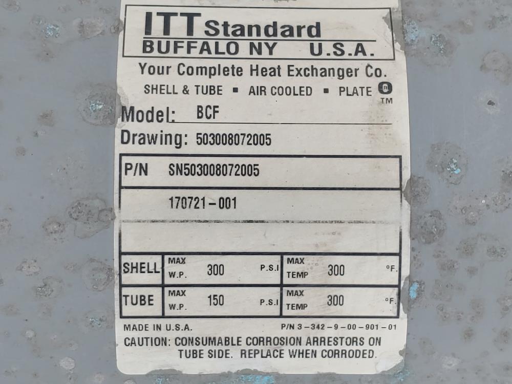 ITT Standard BCF Heat Exchanger P/N: SN503008072005