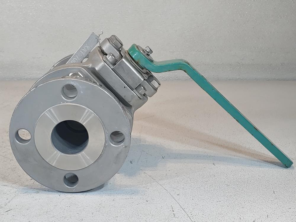 Kitz CF8M 2 Piece Full Port 1-1/2" 150# Flange Ball Valve