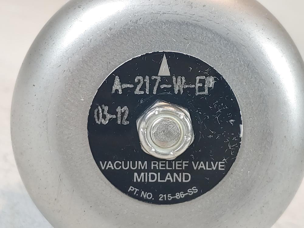 Midland 2-1/2" NPT Stainless Steel Vacuum Relief Valve A-217-W-EP