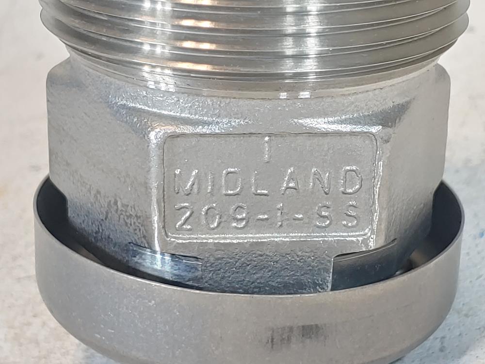 Midland 2-1/2" NPT Stainless Steel Vacuum Relief Valve A-209-W-BN