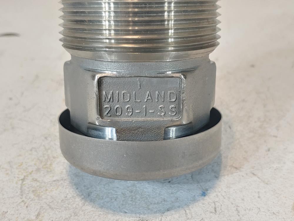 Midland 2-1/2" NPT Stainless Steel Vacuum Relief Valve A-209-W-EP