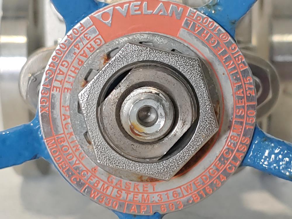 Velan 3/4" 150#  CF8M Gate Valve, F04-0064C-13GX