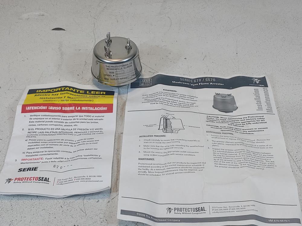 Protectoseal 1" Mushroom Vent Flame Arrester Model# F671