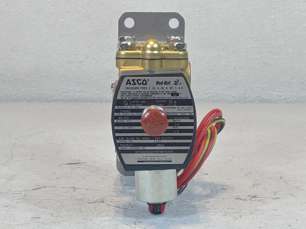 ASCO Red Hat II 1/4" NPT Solenoid Valve  EF8003G300/EFX8316G301MFMB15444