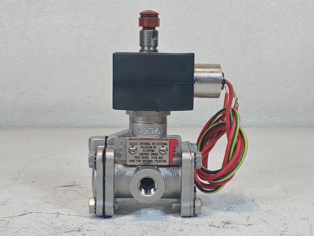 ASCO Red-Hat II 1/4" NPT 3-Way Stainless Solenoid Valve