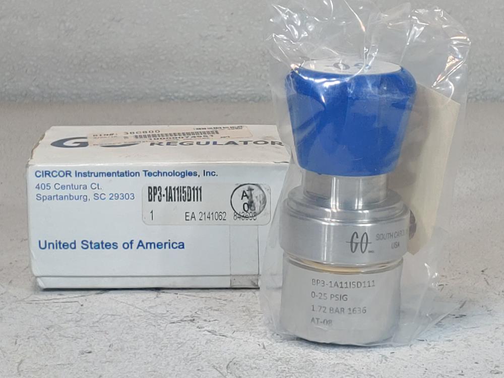 Go Pressure Regulator 0-25 PSIG BP3-1A11I5D111