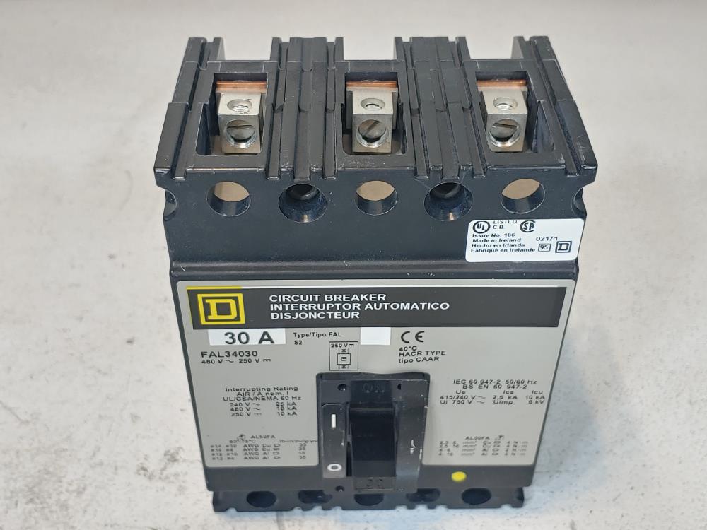 SQUARE D FAL34030 Molded Case 3P 30A Circuit Breaker