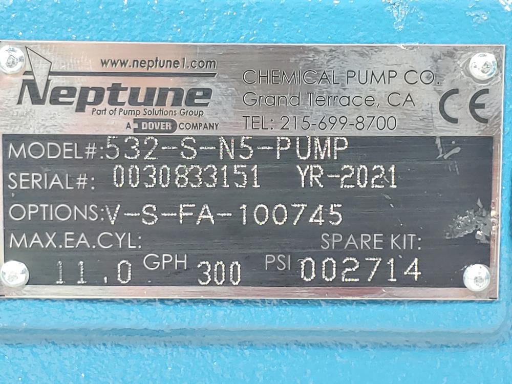 Neptune Metering Pump 532-S-N5-PUMP