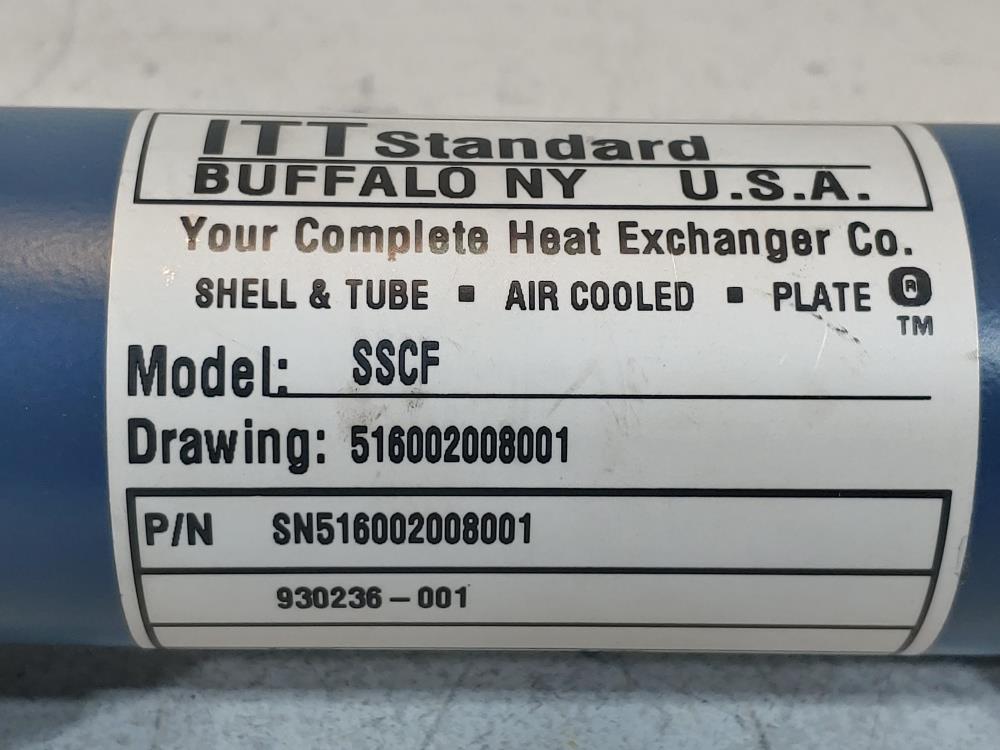 ITT Standard SSCF Stainless Steel Shell & Tube Heat Exchanger SN516002008001
